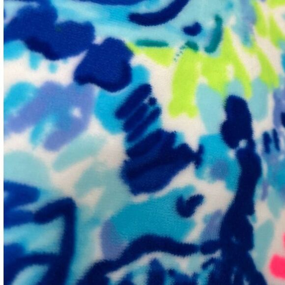 Lilly Pulitzer Elaine Velour Robe – Multi Ocean Commotion Print XXS/XS - Picture 2 of 13